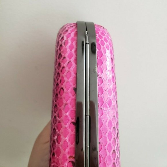Marchesa Pink Snakeskin Clutch - Picture 7 of 7